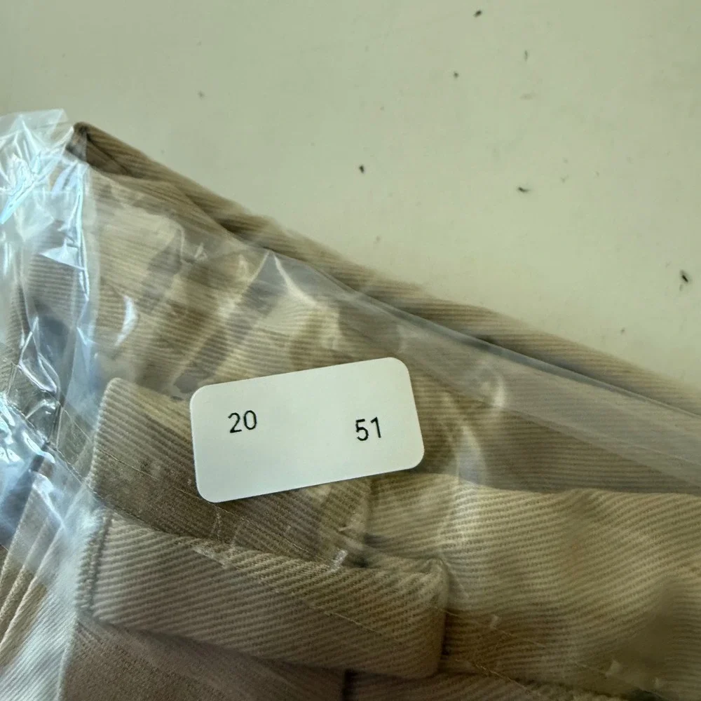 Brooks Brothers Elliot Advantage Chino Khaki Pleated Cuffed Pants Mens 34x32